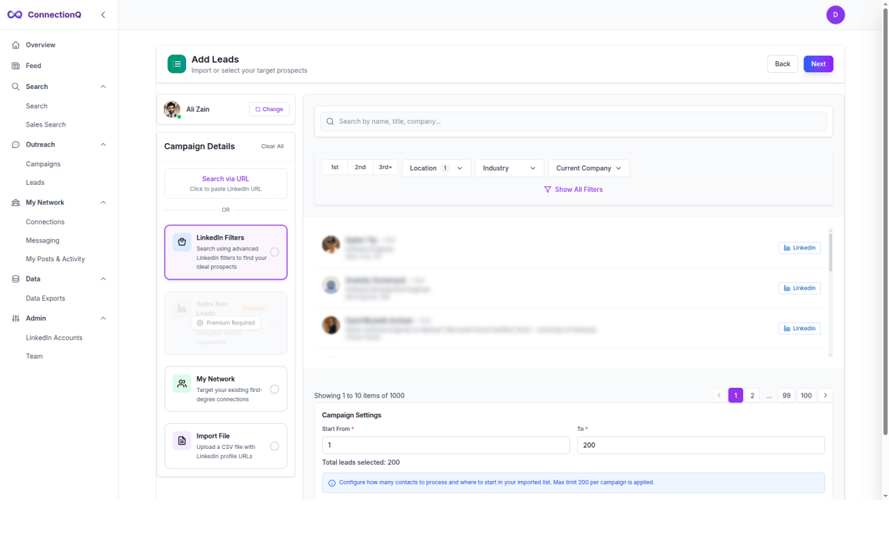 Data Import Interface