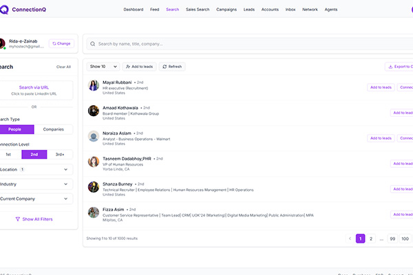 AI Lead Extraction Interface